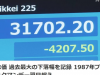 日本股市暴跌！创下史上最大跌幅