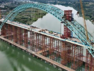 成渝中线高铁沱江特大桥全桥合龙