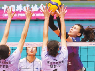 天津女排迎季后赛首胜